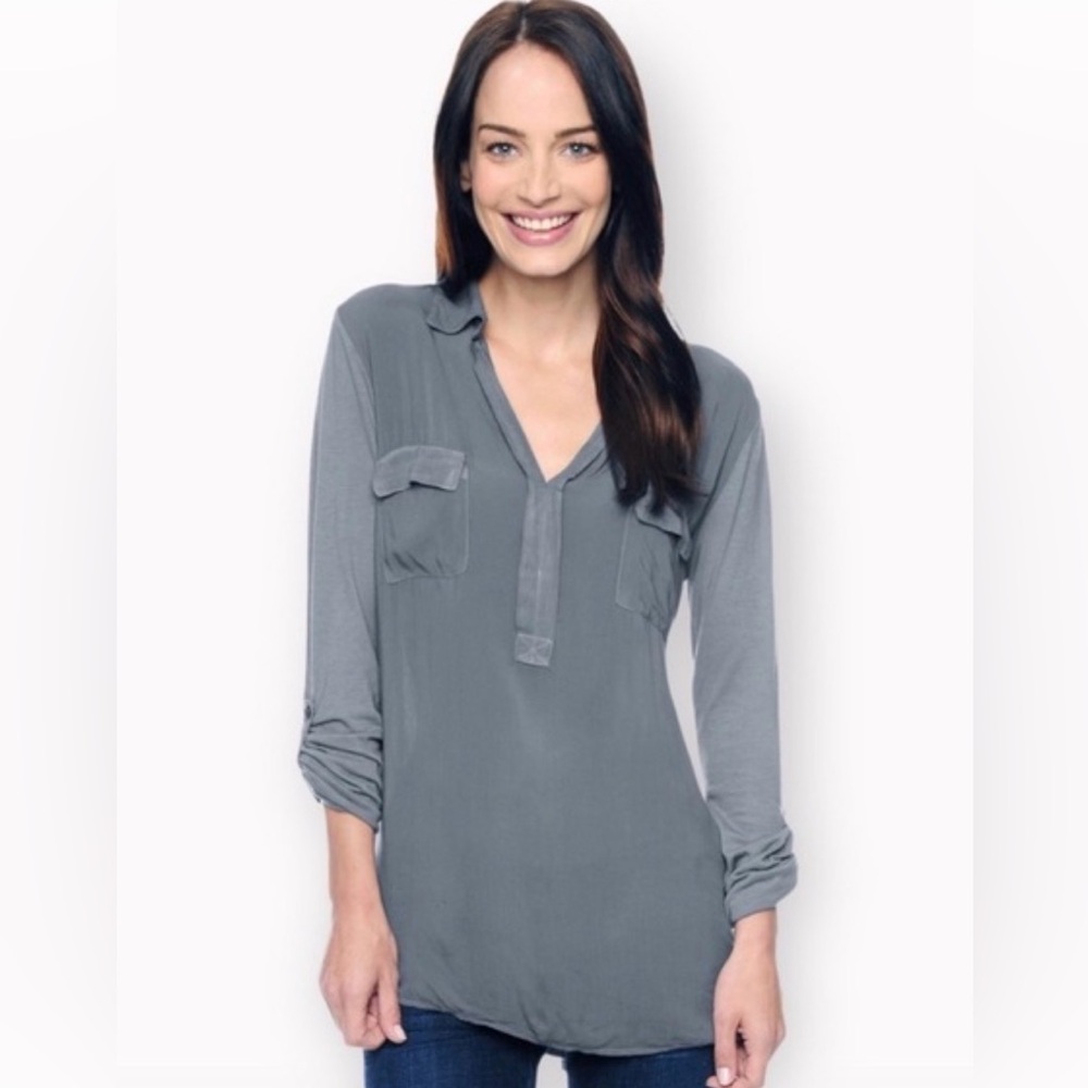 Splendid Gray Long Sleeve Top